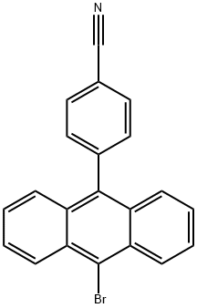 4-(10-bromoanthracen-9-yl)benzonitrile Structure