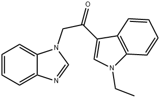 2-(1H-benzo[d]imidazol-1-yl)-1-(1-ethyl-1H-indol-3-yl)ethanone Structure