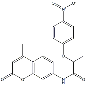 N-(4-methyl-2-oxochromen-7-yl)-2-(4-nitrophenoxy)propanamide Structure