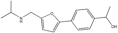 1-[4-[5-[(propan-2-ylamino)methyl]furan-2-yl]phenyl]ethanol Structure