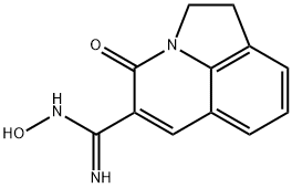 N-hydroxy-4-oxo-1,2-dihydro-4H-pyrrolo[3,2,1-ij]quinoline-5-carboximidamide 구조식 이미지