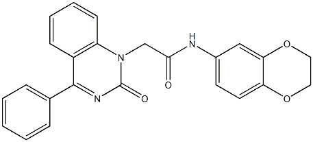 N-(2,3-dihydro-1,4-benzodioxin-6-yl)-2-(2-oxo-4-phenylquinazolin-1-yl)acetamide Structure