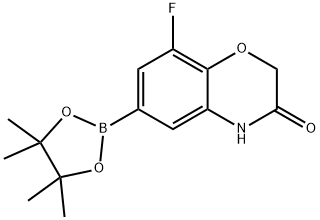 (8-FLUORO-3-OXO-3,4-DIHYDRO-2H-BENZO[B][1,4]OXAZIN-6-YL)BORONIC ACID PINACOL ESTER 구조식 이미지