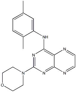 N-(2,5-dimethylphenyl)-2-morpholin-4-ylpteridin-4-amine Structure