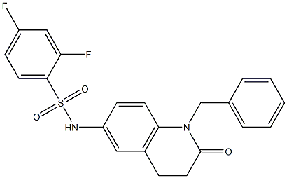 N-(1-benzyl-2-oxo-3,4-dihydroquinolin-6-yl)-2,4-difluorobenzenesulfonamide Structure