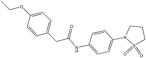 N-[4-(1,1-dioxo-1,2-thiazolidin-2-yl)phenyl]-2-(4-ethoxyphenyl)acetamide Structure