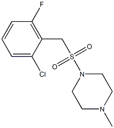 1-[(2-chloro-6-fluorophenyl)methylsulfonyl]-4-methylpiperazine Structure