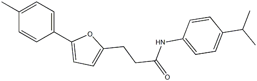 3-[5-(4-methylphenyl)furan-2-yl]-N-(4-propan-2-ylphenyl)propanamide Structure