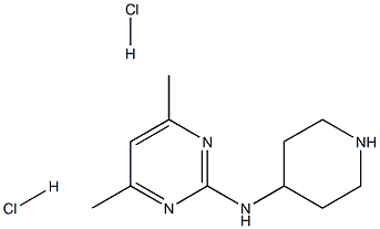 4,6-Dimethyl-N-(piperidin-4-yl)pyrimidin-2-amine dihydrochloride 구조식 이미지