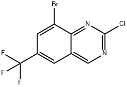 8-BROMO-2-CHLORO-6-(TRIFLUOROMETHYL)QUINAZOLINE Structure