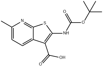 2-((TERT-BUTOXYCARBONYL)AMINO)-6-METHYLTHIENO[2,3-B]PYRIDINE-3-CARBOXYLIC ACID Structure