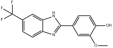 2-METHOXY-4-(6-(TRIFLUOROMETHYL)-1H-BENZO[D]IMIDAZOL-2-YL)PHENOL Structure
