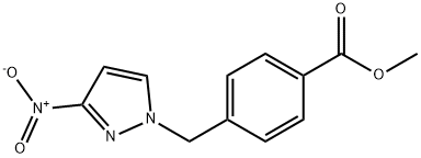 4-(3-Nitro-pyrazol-1-ylmethyl)-benzoic acid methyl ester Structure