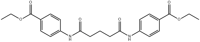 디에틸4,4'-[(1,5-디옥소-1,5-펜탄디일)디(이미노)]디벤조에이트 구조식 이미지