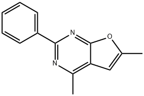 4,6-dimethyl-2-phenylfuro[2,3-d]pyrimidine Structure