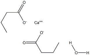 Butanoic acid, calcium salt, monohydrate Structure