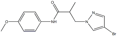 3-(4-bromopyrazol-1-yl)-N-(4-methoxyphenyl)-2-methylpropanamide Structure