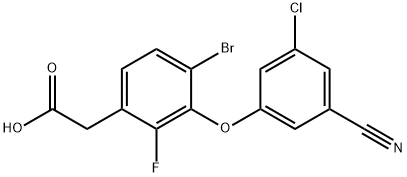 [4-BROMO-3-(3-CHLORO-5-CYANOPHENOXY)-2-FLUOROPHENYL]ACETIC ACID Structure