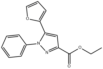 1H-Pyrazole-3-carboxylic acid, 5-(2-furanyl)-1-phenyl-, ethyl ester Structure