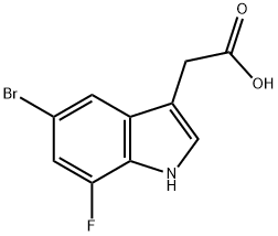 5-Bromo-7-fluoroindole-3-acetic Acid 구조식 이미지