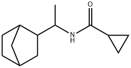 N-[1-(3-bicyclo[2.2.1]heptanyl)ethyl]cyclopropanecarboxamide Structure