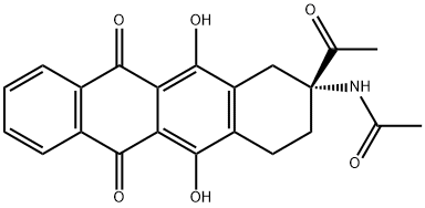 Acetamide, N-[(2R)-2-acetyl-1,2,3,4,6,11-hexahydro-5,12-dihydroxy-6,11-dioxo-2-naphthacenyl]- 구조식 이미지