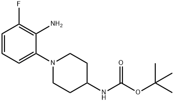 tert-Butyl 1-(2-amino-3-fluorophenyl)piperidin-4-ylcarbamate Structure