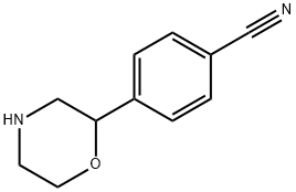 4-(morpholin-2-yl)benzonitrile Structure