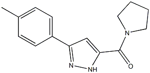 [3-(4-methylphenyl)-1H-pyrazol-5-yl]-pyrrolidin-1-ylmethanone Structure