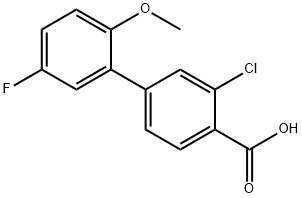 2-CHLORO-4-(5-FLUORO-2-METHOXYPHENYL)BENZOIC ACID Structure