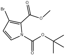 3-Bromo-pyrrole-1,2-dicarboxylic acid 1-tert-butyl ester 2-methyl ester 구조식 이미지