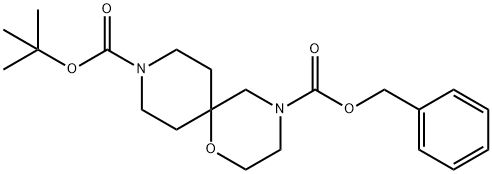 4-benzyl 9-(tert-butyl) 1-oxa-4,9-diazaspiro[5.5]undecane-4,9-dicarboxylate Structure