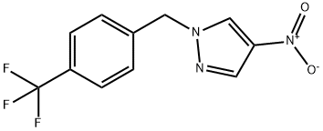 4-nitro-1-{[4-(trifluoromethyl)phenyl]methyl}-1H-pyrazole 구조식 이미지
