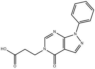 3-(4-oxo-1-phenyl-1,4-dihydro-5H-pyrazolo[3,4-d]pyrimidin-5-yl)propanoic acid Structure