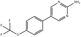 5-[4-(Trifluoromethoxy)phenyl]pyrimidin-2-amine 구조식 이미지