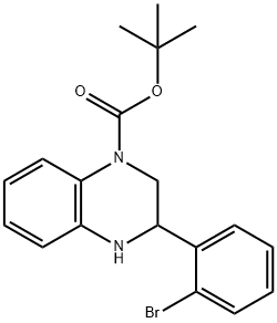 tert-butyl 3-(2-bromophenyl)-1,2,3,4-tetrahydroquinoxaline-1-carboxylate Structure