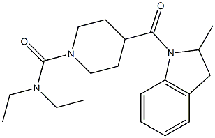 N,N-diethyl-4-(2-methyl-2,3-dihydroindole-1-carbonyl)piperidine-1-carboxamide Structure