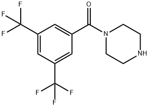 1-[3,5-bis(trifluoromethyl)benzoyl]piperazine 구조식 이미지