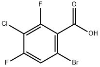 6-bromo-3-chloro-2,4-difluorobenzoic acid Structure