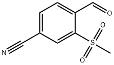 Benzonitrile, 4-formyl-3-(methylsulfonyl)- 구조식 이미지