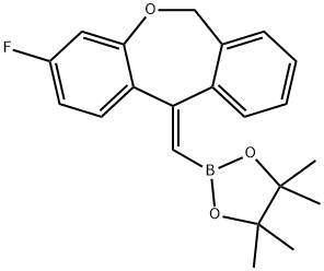 (Z)-2-((3-fluorodibenzo[b,e]oxepin-11(6H)-ylidene)methyl)-4,4,5,5-tetramethyl-1,3,2-dioxaborolane Structure