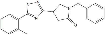 1-benzyl-4-[5-(2-methylphenyl)-1,2,4-oxadiazol-3-yl]pyrrolidin-2-one Structure