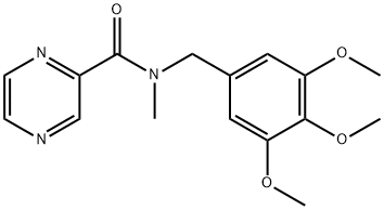 Pyrazine-2-carboxylic acid methyl-(3,4,5-trimethoxy-benzyl)-amide 구조식 이미지