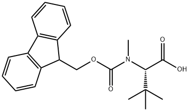 (S)-2-((((9H-Fluoren-9-yl)methoxy)carbonyl)(methyl)amino)-3,3-dimethylbutanoic acid Structure