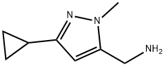 (5-cyclopropyl-2-methylpyrazol-3-yl)methanamine Structure