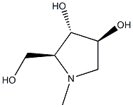 3,4-Pyrrolidinediol,2-(hydroxymethyl)-1-methyl-, (2S,3S,4S)- 구조식 이미지