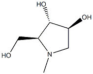 3,4-Pyrrolidinediol,2-(hydroxymethyl)-1-methyl-, (2S,3S,4S)- Structure