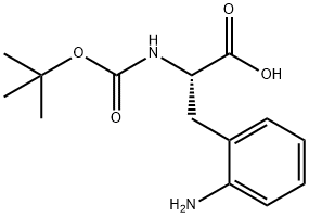 2-amino-N-[(1,1-dimethylethoxy)carbonyl]- L-Phenylalanine 구조식 이미지