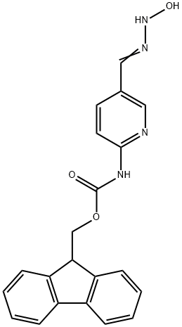 [5-(N-Hydroxycarbamimidoyl)-pyridin-2-yl]-carbamic acid 9H-fluoren-9-ylmethyl ester 구조식 이미지