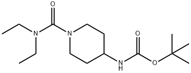 tert-Butyl 1-(diethylcarbamoyl)piperidin-4-ylcarbamate 구조식 이미지